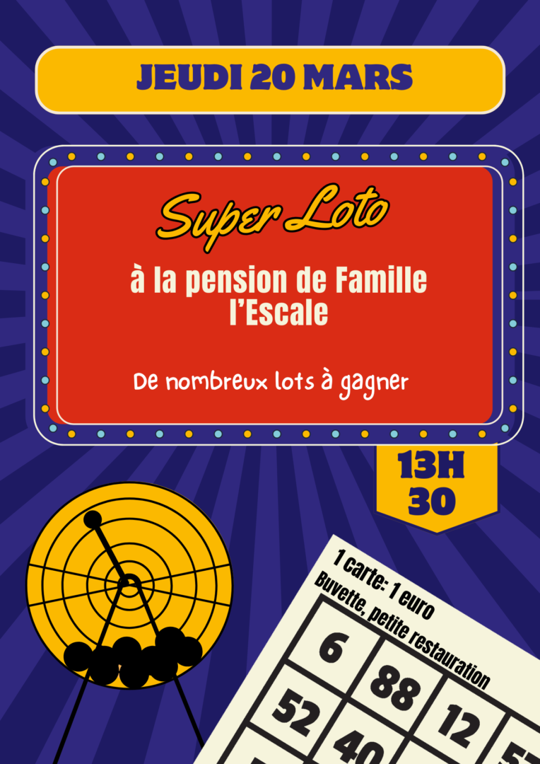 LE PETIT LOTO DE LA PENSION DE FAMILLE L’ESCALE